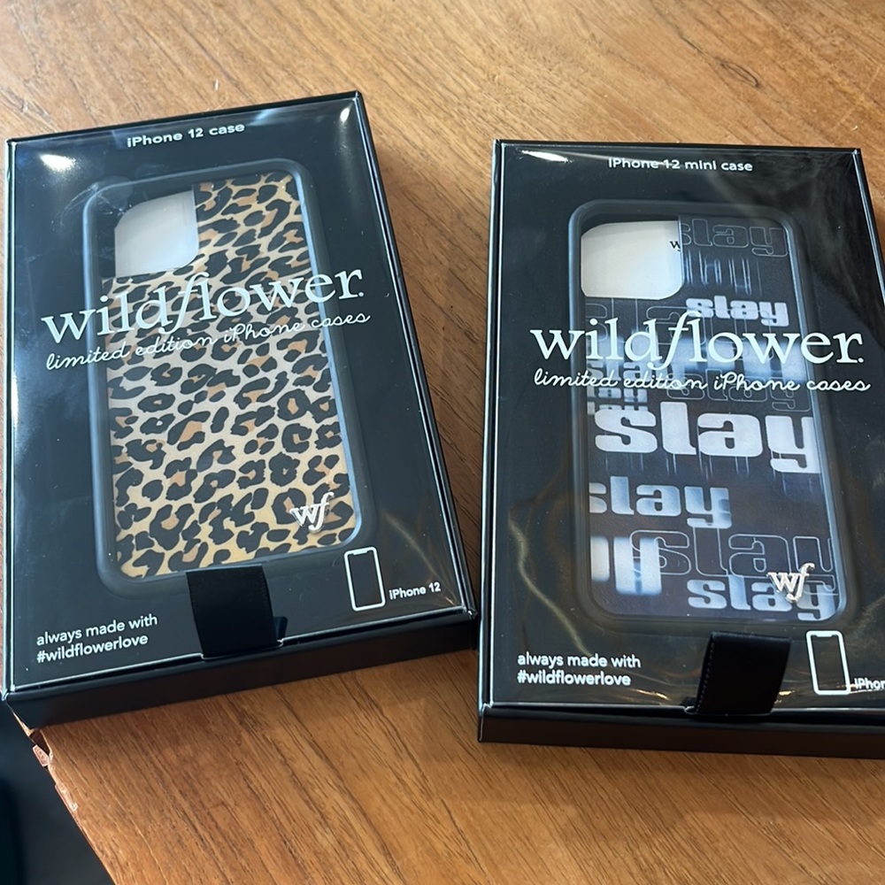 Wildflower IPhone 12 mini case bundle - SLAY and CHEETAH